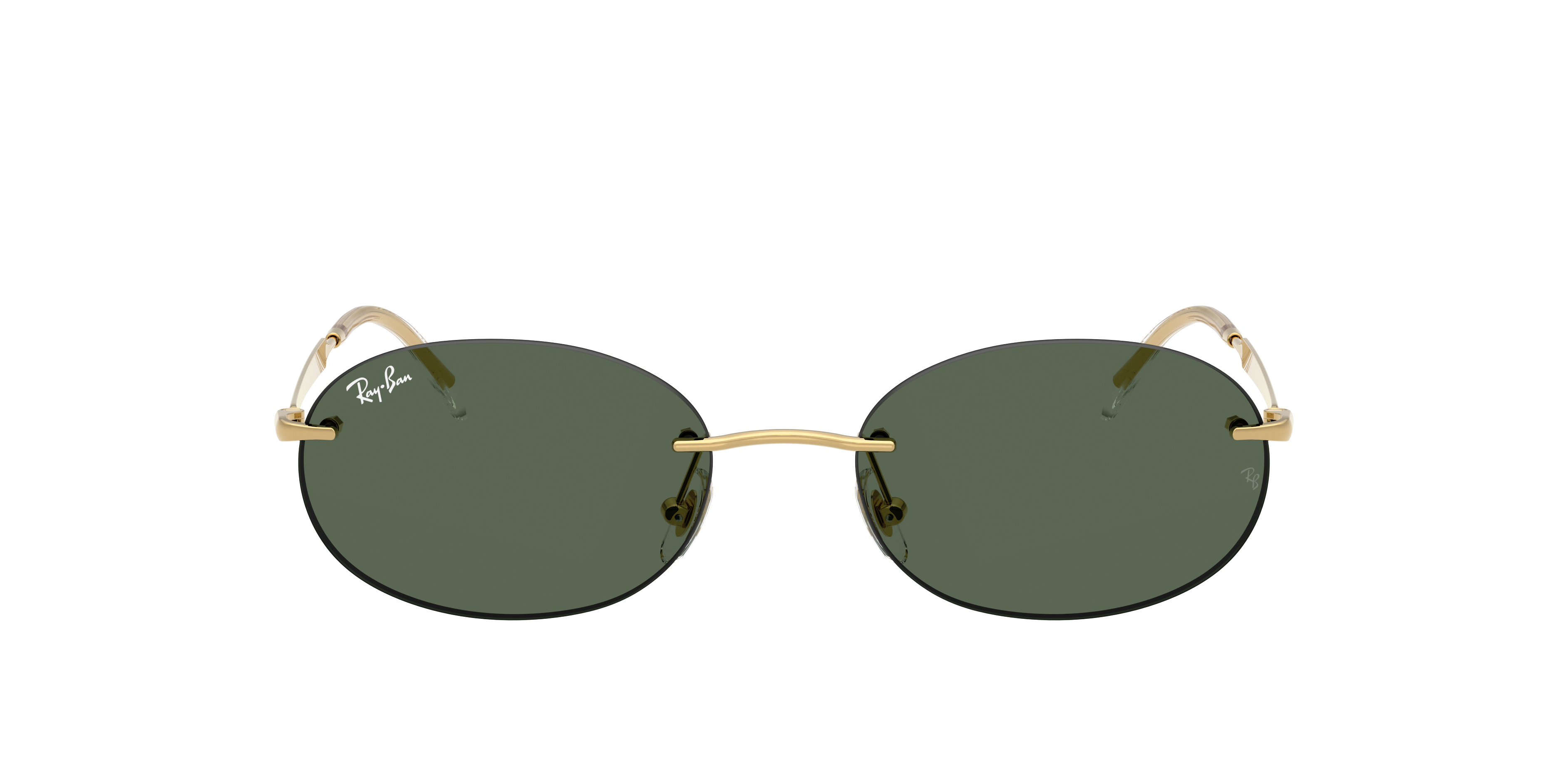 Ray Ban Ray-ban 54mm Rimless Oval Sunglasses In Green