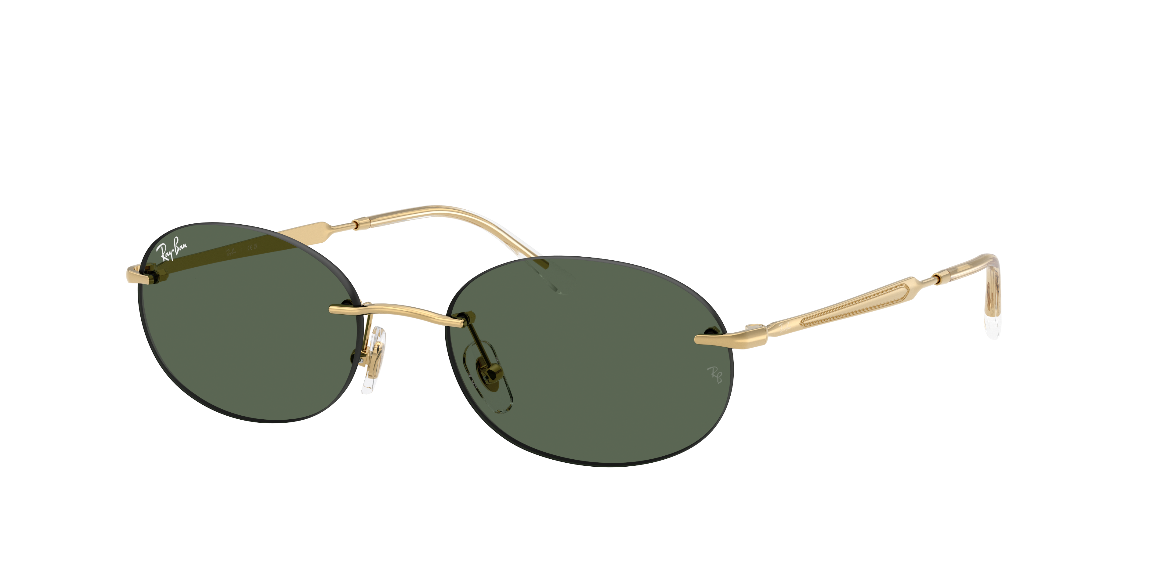 Ray Ban Ray-ban 54mm Rimless Oval Sunglasses In Green
