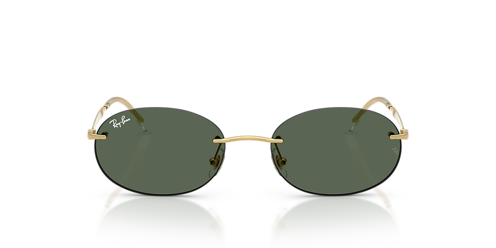 RAY-BAN RB3767 Arista Gold - Unisex Sunglasses, Dark Green Lens