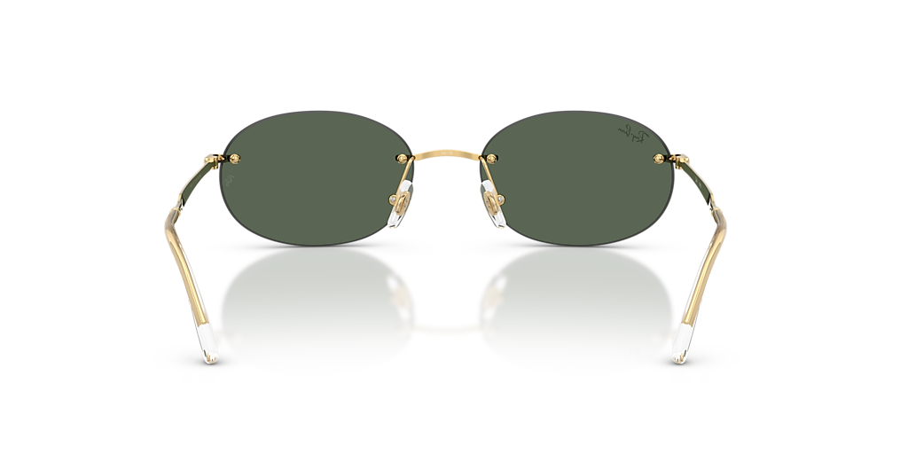 RAY-BAN RB3767 Arista Gold - Unisex Sunglasses, Dark Green Lens
