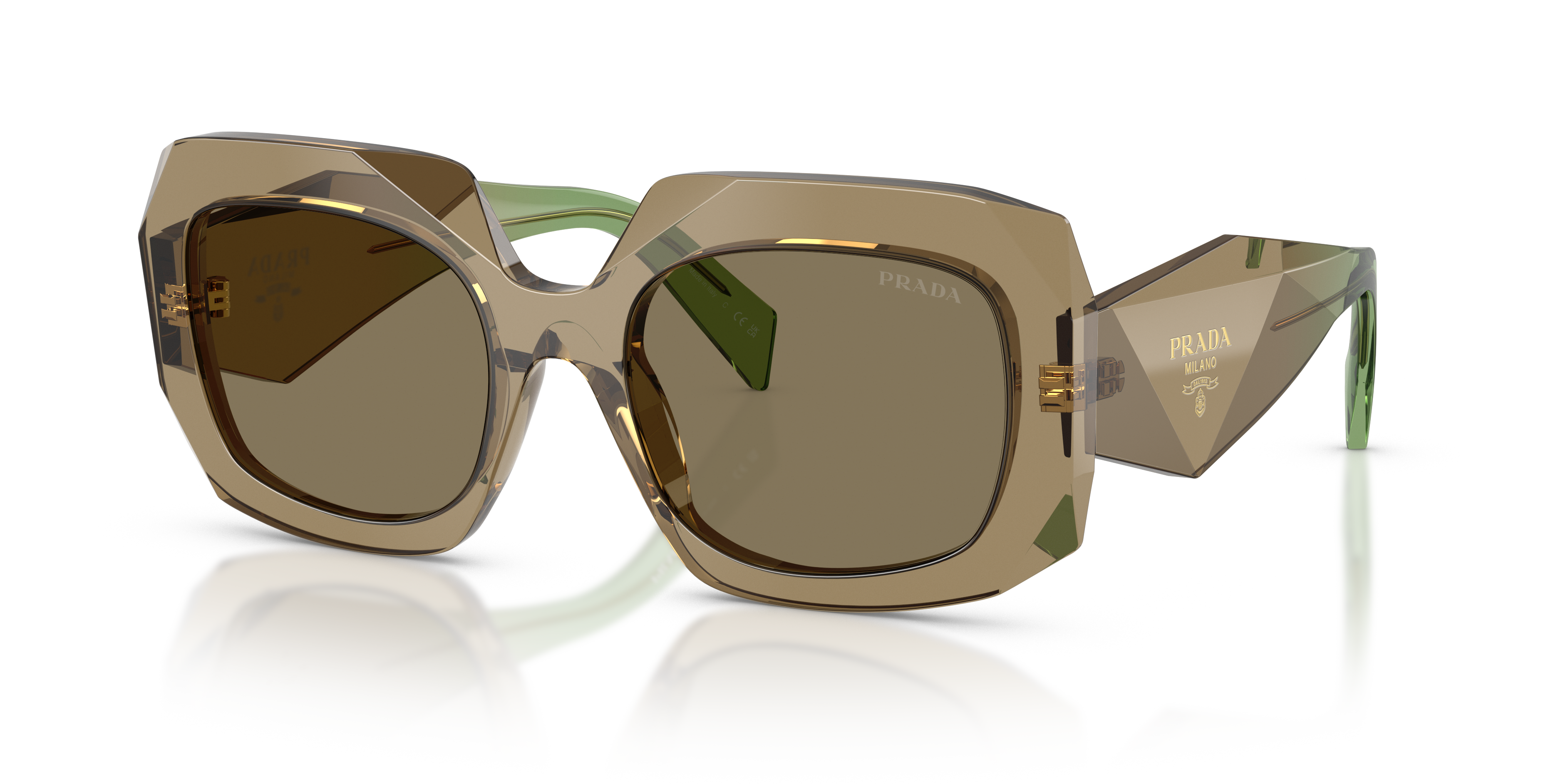 Prada PR B23SF M (55 - 19) with Brown lenses and Brown frame