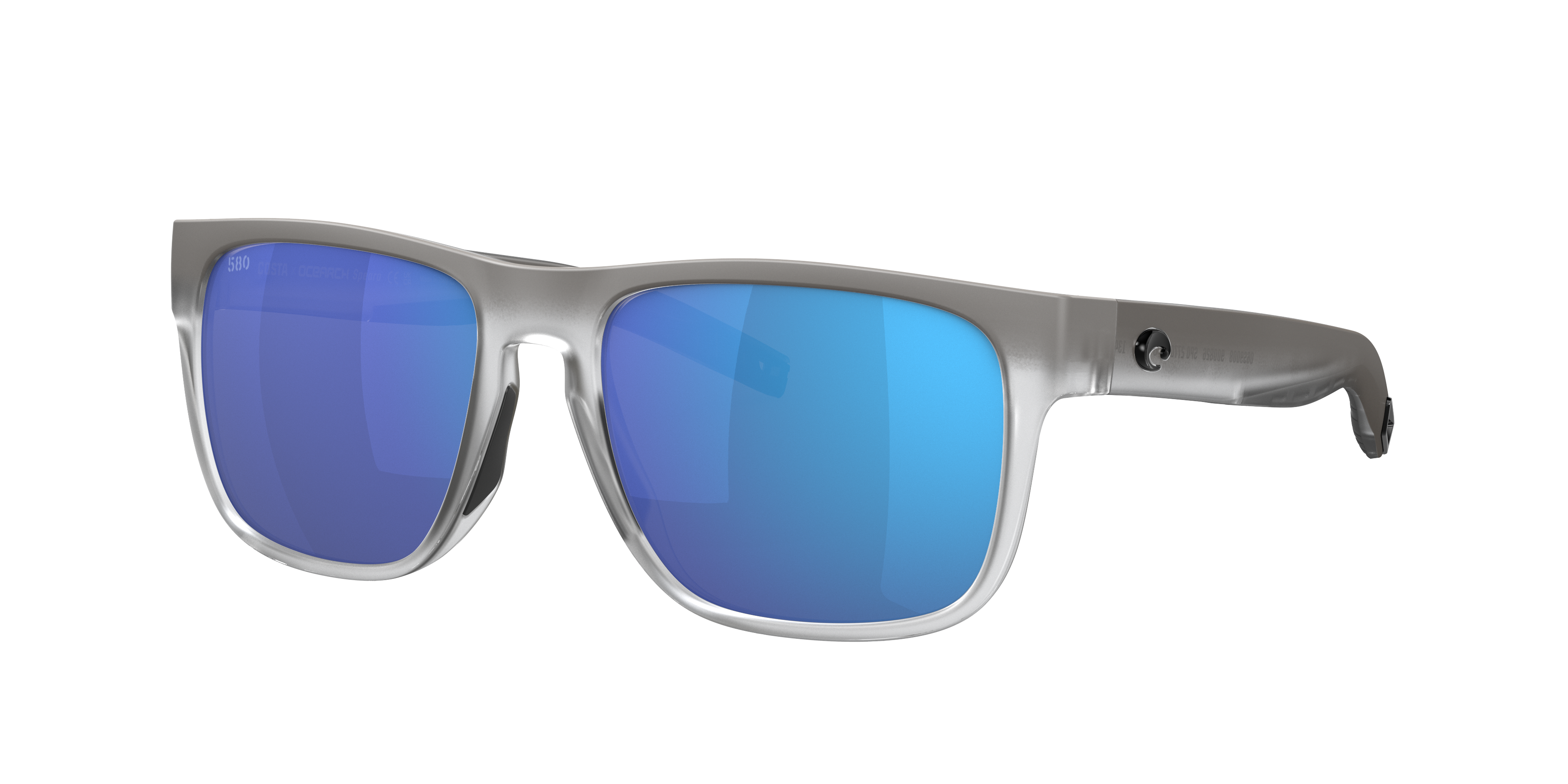 COSTA 6S9008 Ocearch Spearo Ocearch Matte Fog Gray - Men Sunglasses, Blue Mirror Lens
