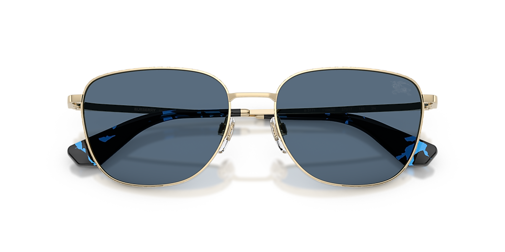 Burberry BE3171 XL (57 - 17) with Blue lenses and Gold frame