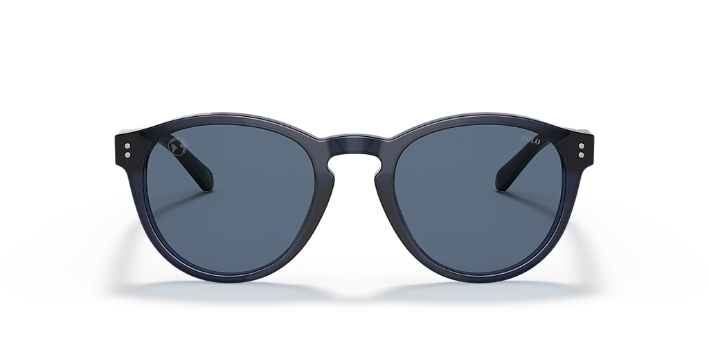 POLO RALPH LAUREN PH4172 Shiny Transparent Blue - Men Sunglasses, Dark Blue Lens