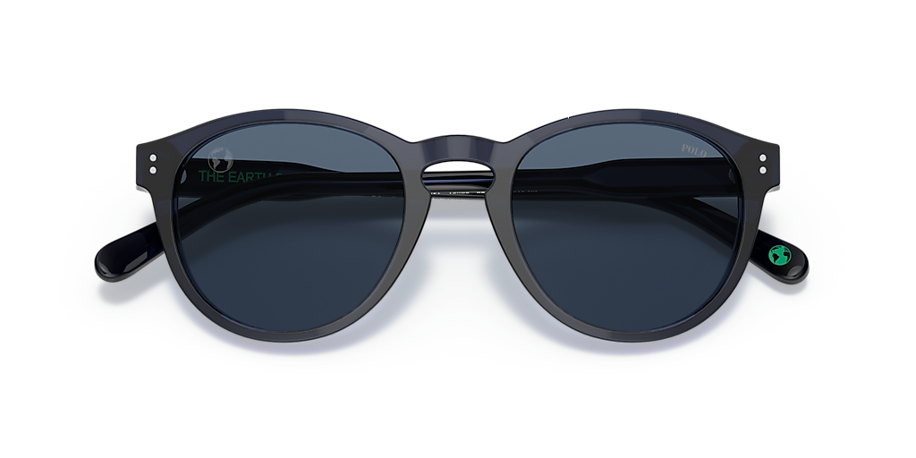 POLO RALPH LAUREN PH4172 Shiny Transparent Blue - Men Sunglasses, Dark Blue Lens