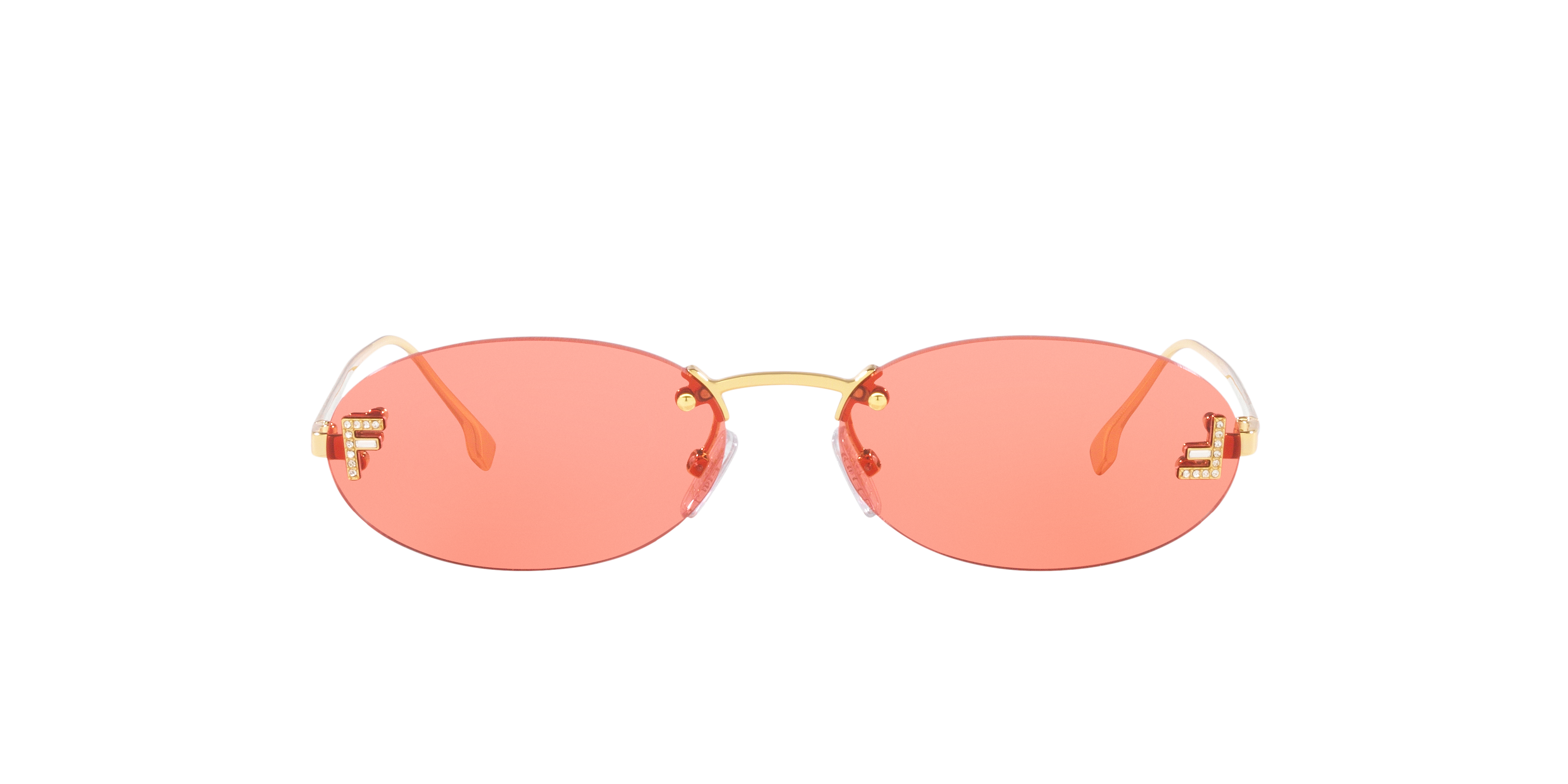 Fendi FE4075US XS (54 - 15) with Red lenses and Gold frame