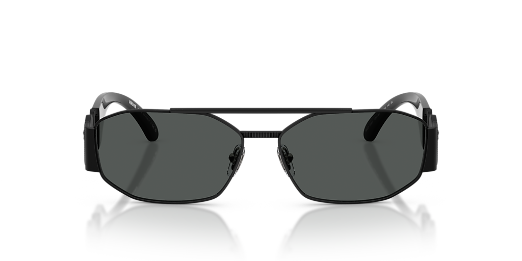 VERSACE VE2287 Matte Black - Men Luxury Sunglasses, Dark Grey Lens