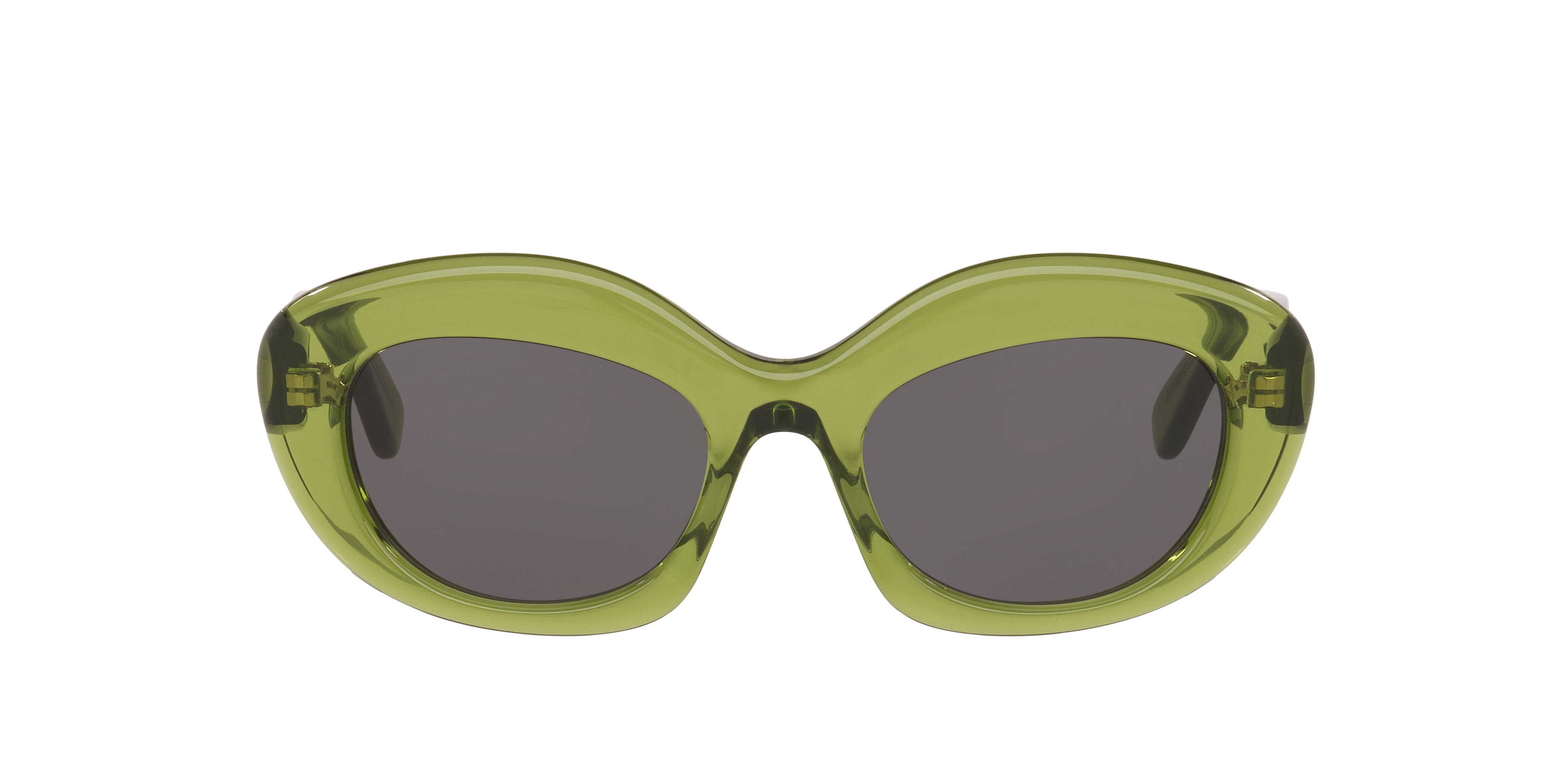 サングラス LOEWE Woman Sunglasses Green LW40162U 96A LOEWE Slim LW40162U women Yellow Round Sunglasses