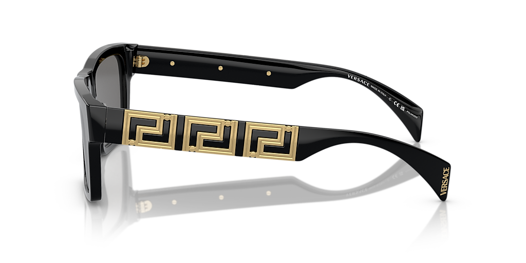 VERSACE VE4445 Black - Men Luxury Sunglasses, Polar Dark Grey Lens