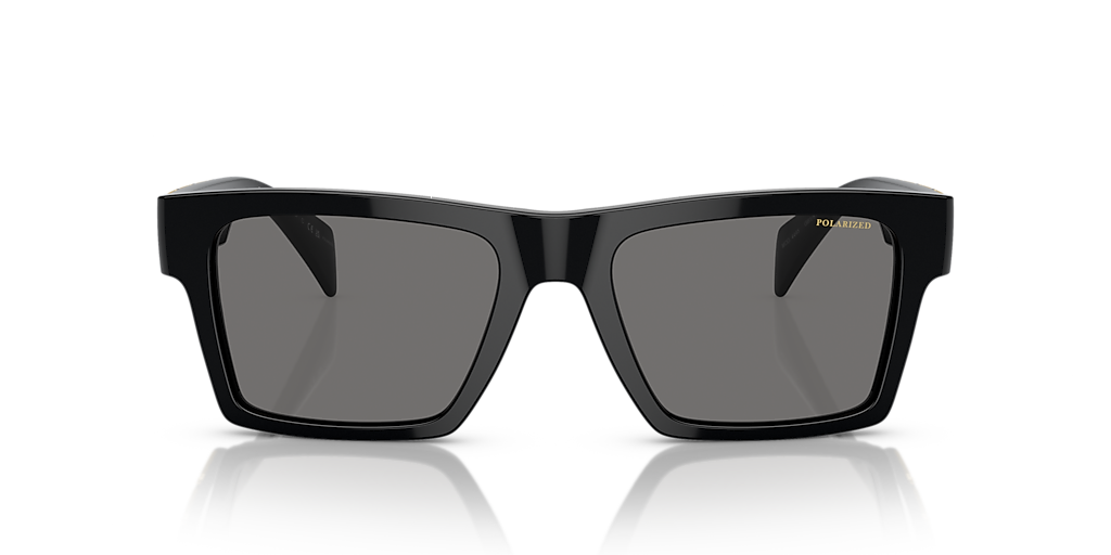 VERSACE VE4445 Black - Men Luxury Sunglasses, Polar Dark Grey Lens