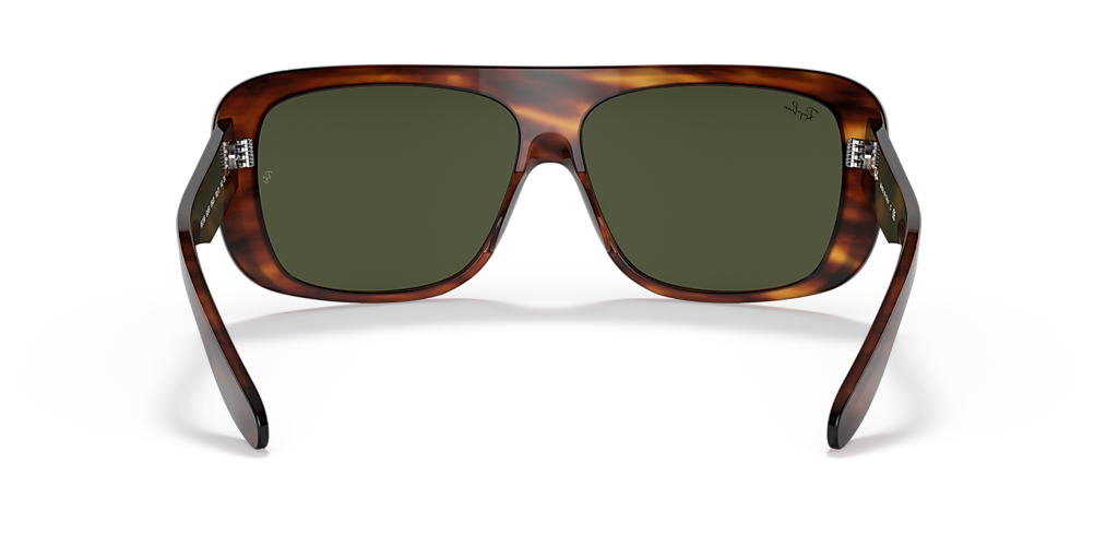 RAY-BAN RB2196 Blair Striped Havana - Unisex Sunglasses, G-15 Green Lens