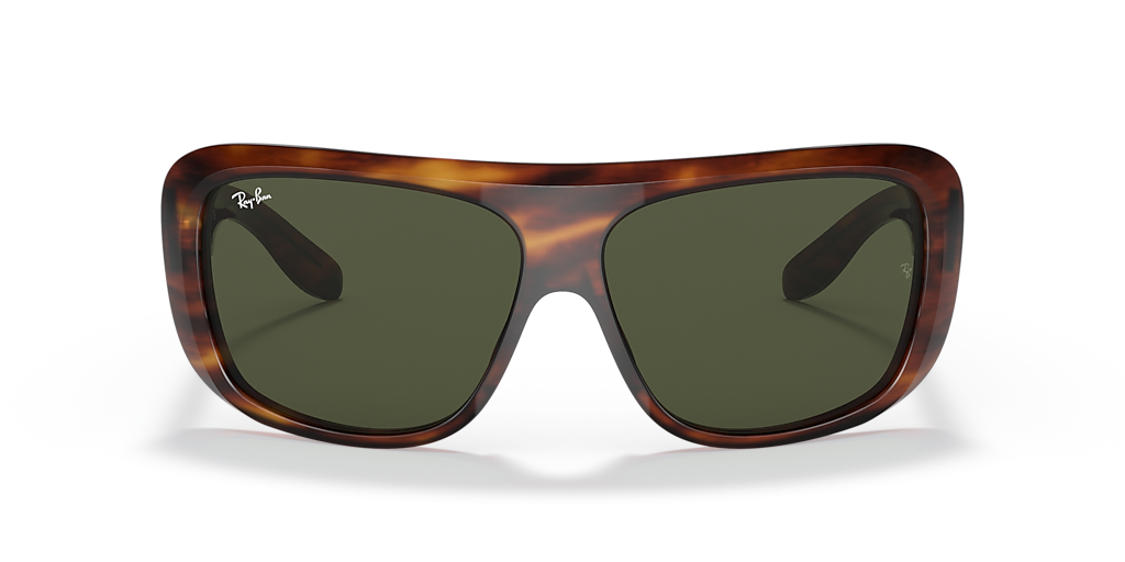 RAY-BAN RB2196 Blair Striped Havana - Unisex Sunglasses, G-15 Green Lens