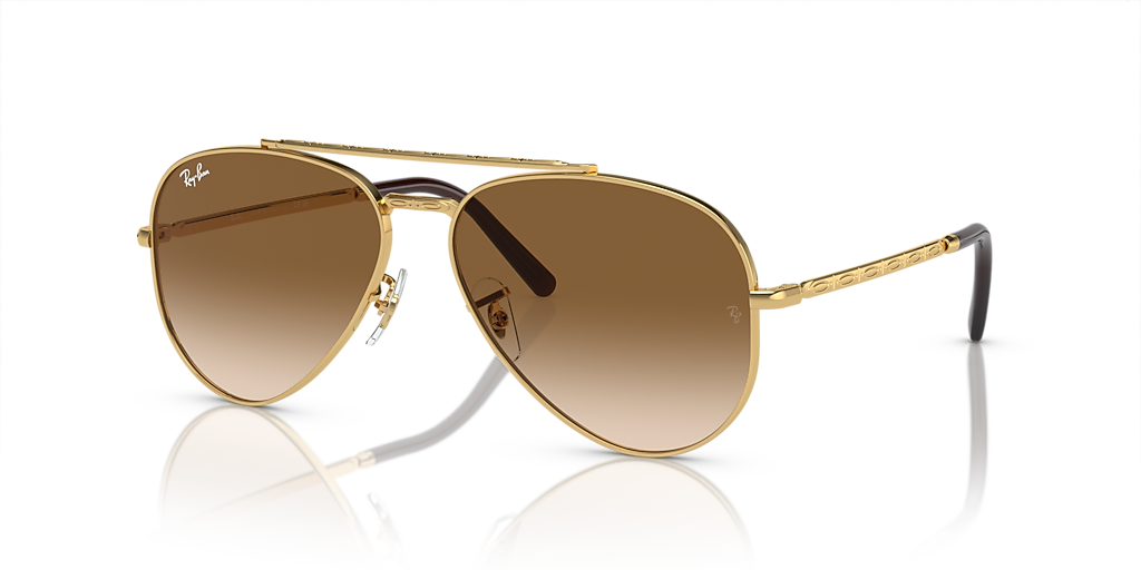 Ray-Ban RB3625 New Aviator L (58 - 14) with Brown lenses and Gold