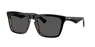 Visit Sunglasses Burberry BE4434F XL (57-20) with Grey lenses and Black frame