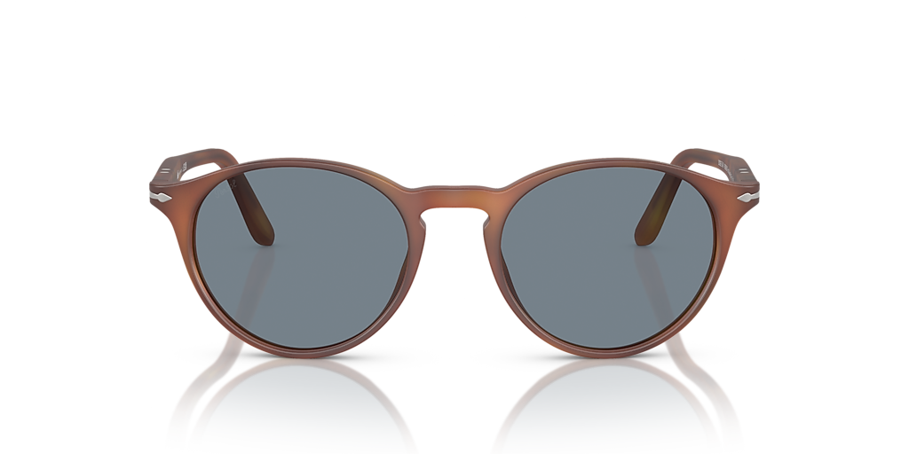 PERSOL PO3092SM Terra Di Siena - Gafas de Sol masculino, lentes Azul Claro