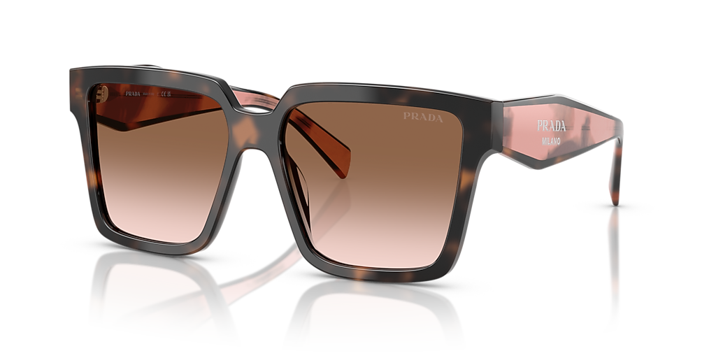 Prada PR 24ZS M (56 - 16) with Brown lenses and Tortoise frame