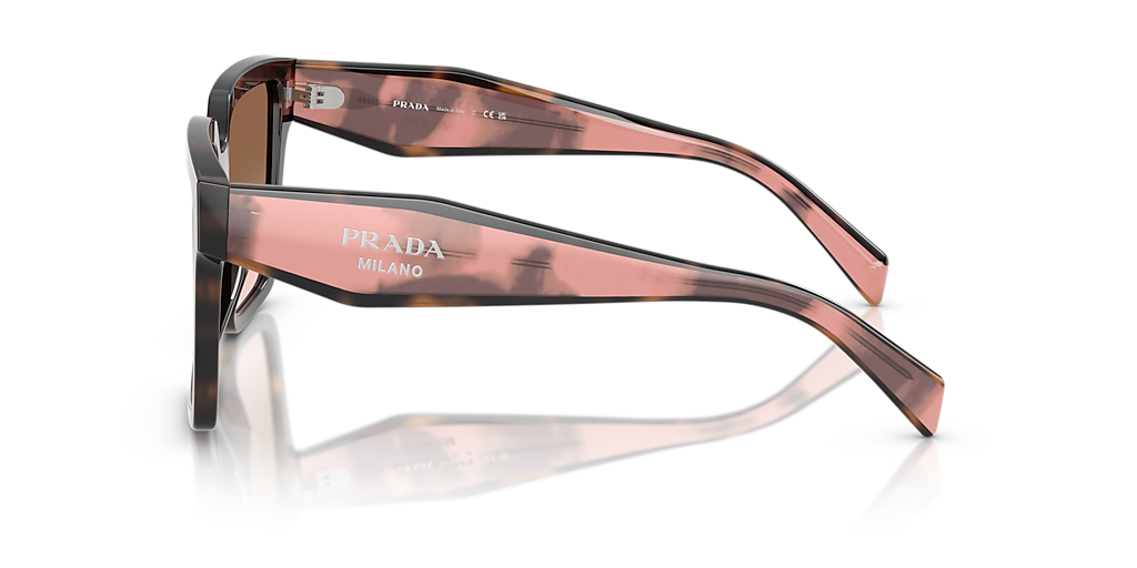 Prada PR 24ZS M (56 - 16) with Brown lenses and Tortoise