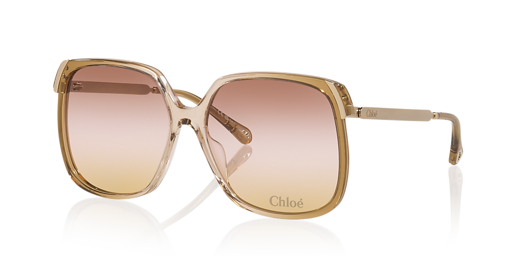 Chloé CH0286S XL (60 - 15) with Pink lenses and Brown frame