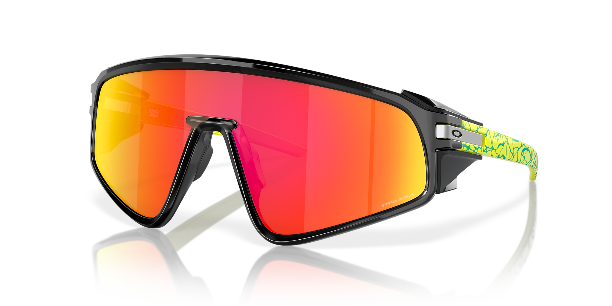OAKLEY OO9404 Latch Panel Inner Spark Collection Black Ink - Unisex Sunglasses, Prizm Ruby Lens