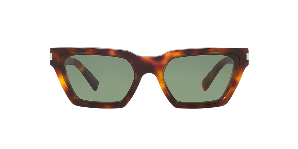 Saint Laurent SL 633 M (57 - 17) with Green lenses and Tortoise