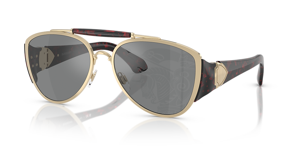 Burberry BE3161 XXL (60 - 18) with Grey lenses and Gold frame