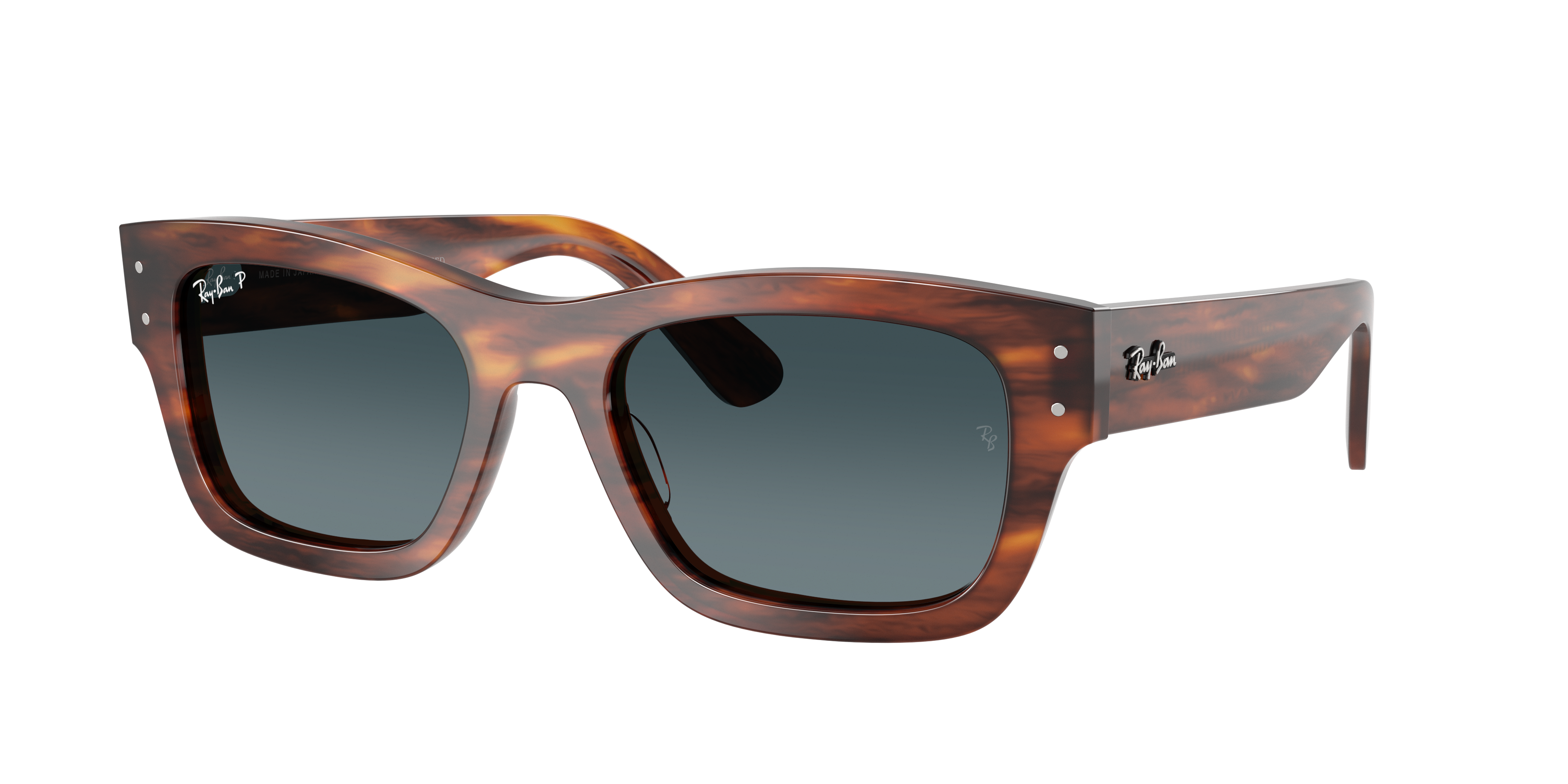 Ray-Ban Unisex Sunglass Joseph -  Frame color: Striped Havana, Lens color: Gradient Blue Polarized