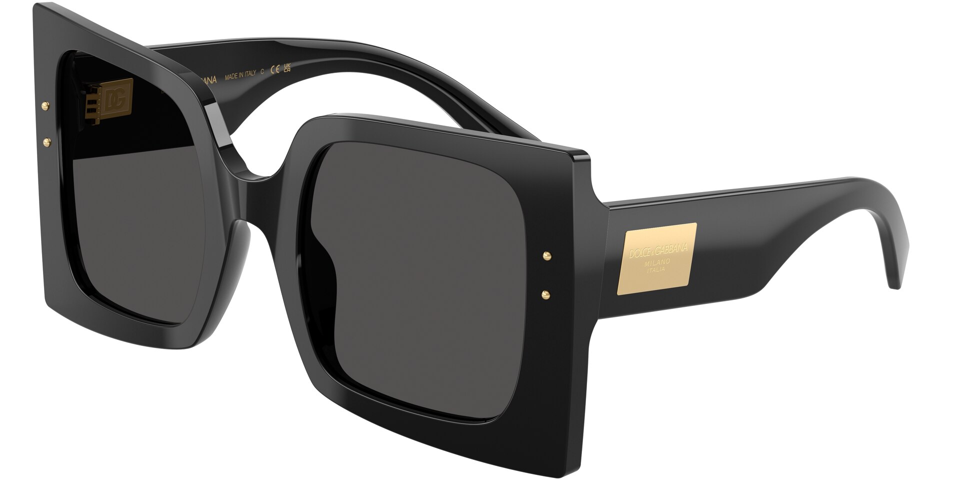 Dolce & Gabbana Rectangular Sunglasses In Dark Grey