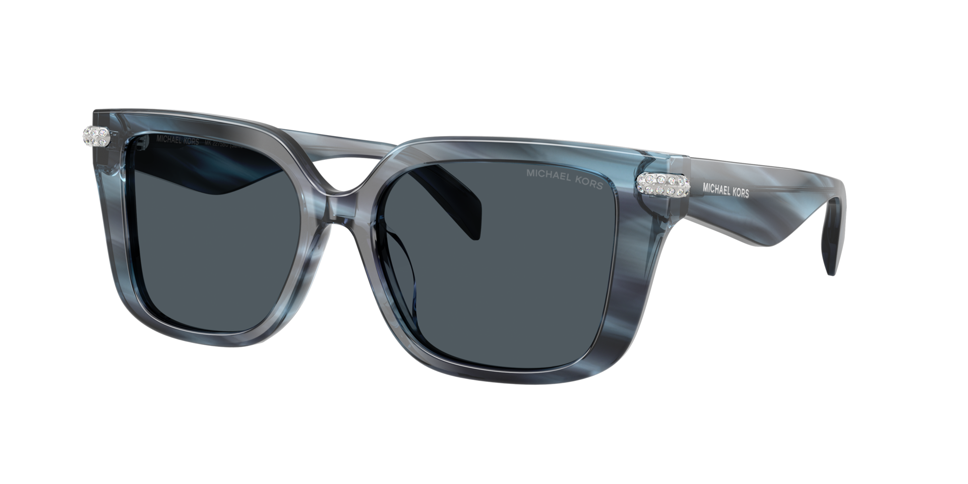 Michael Kors Grey Gradient Crystal Rimless Sunglasses MK1058B Michael Kors Empire Square L (55 - 18) with Grey lenses and  main image 4