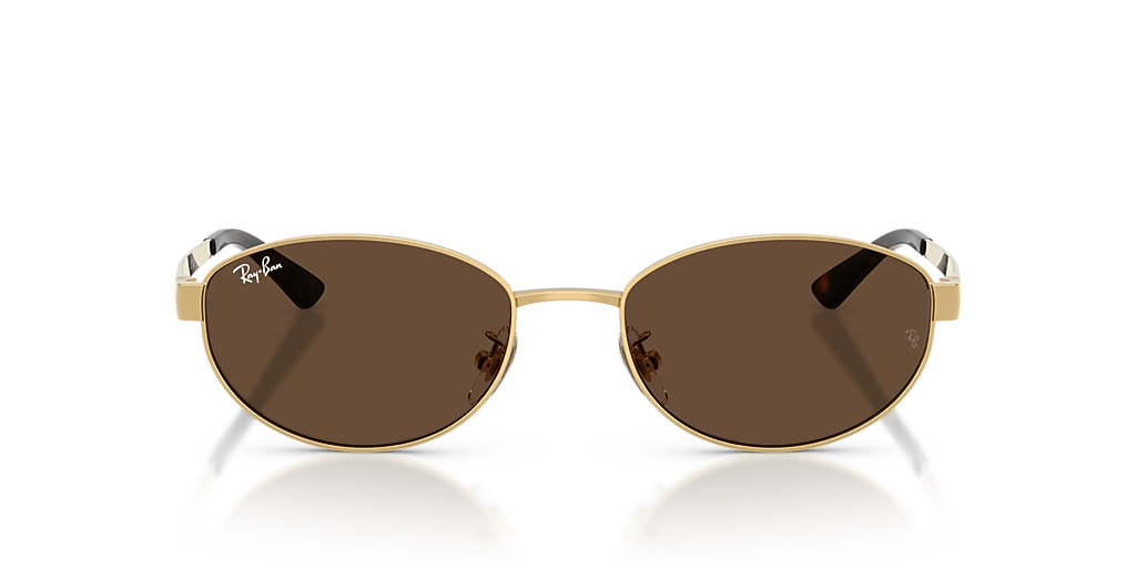 Ray-Ban RB3774D L (55 - 19) with Brown lenses and Gold frame  display picture 2