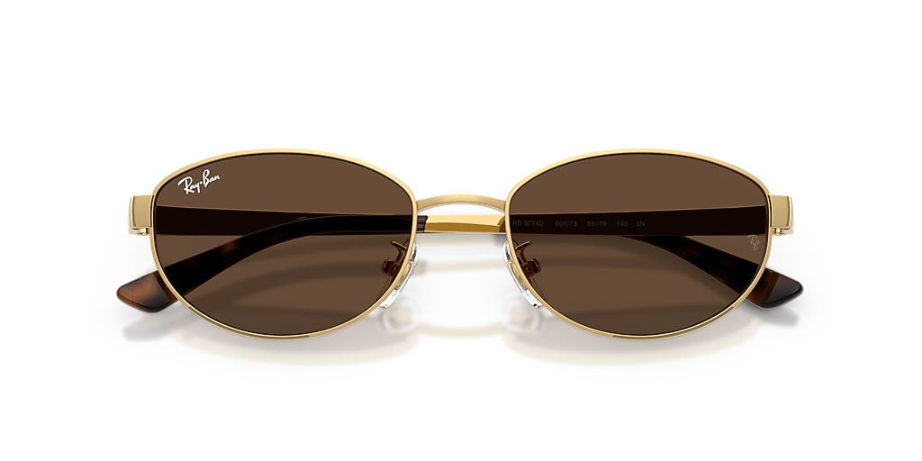Ray-Ban RB3774D L (55 - 19) with Brown lenses and Gold frame
