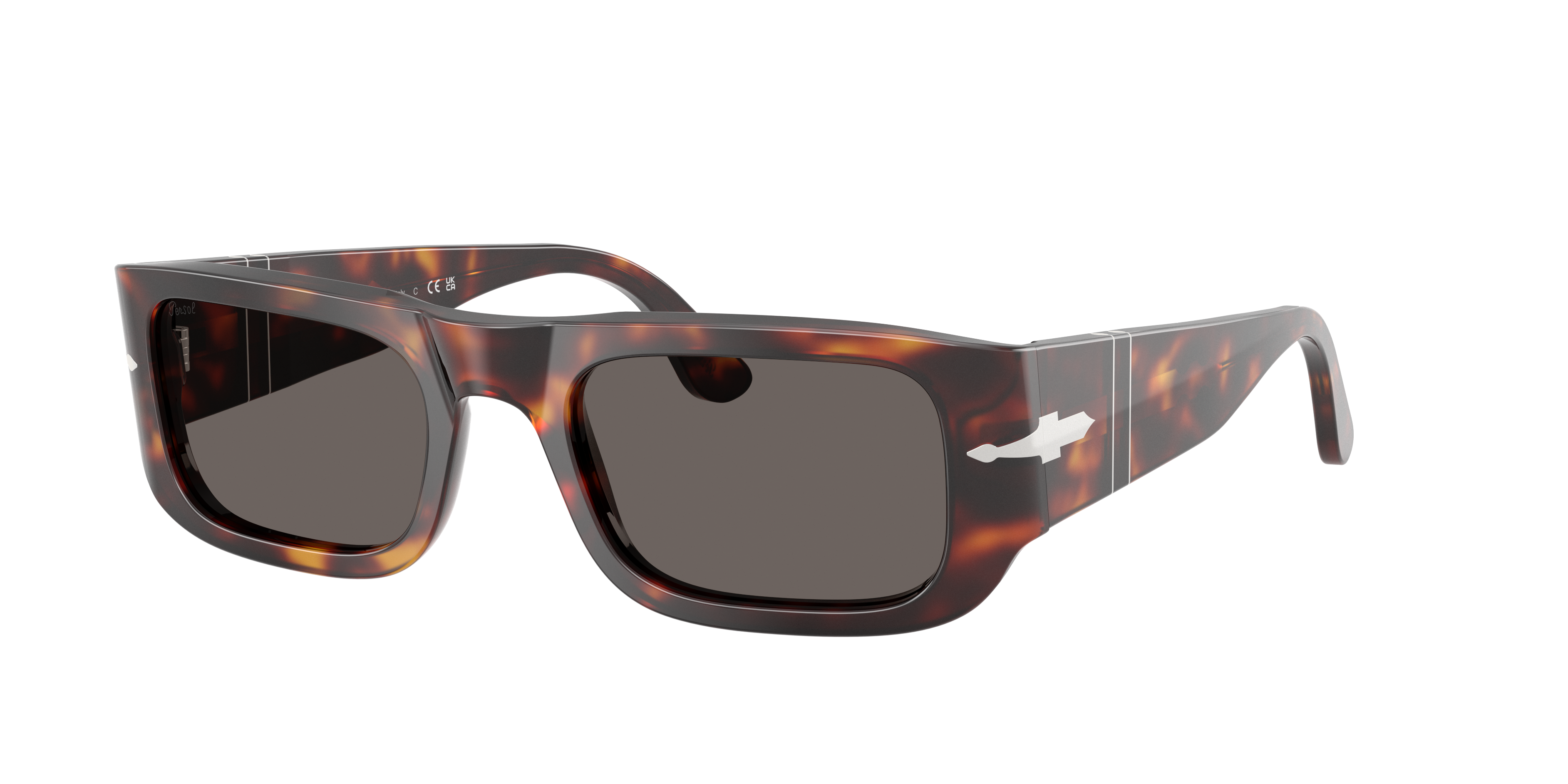 Persol Unisex Sunglass PO3362S -  Frame color: Havana, Lens color: Dark Grey