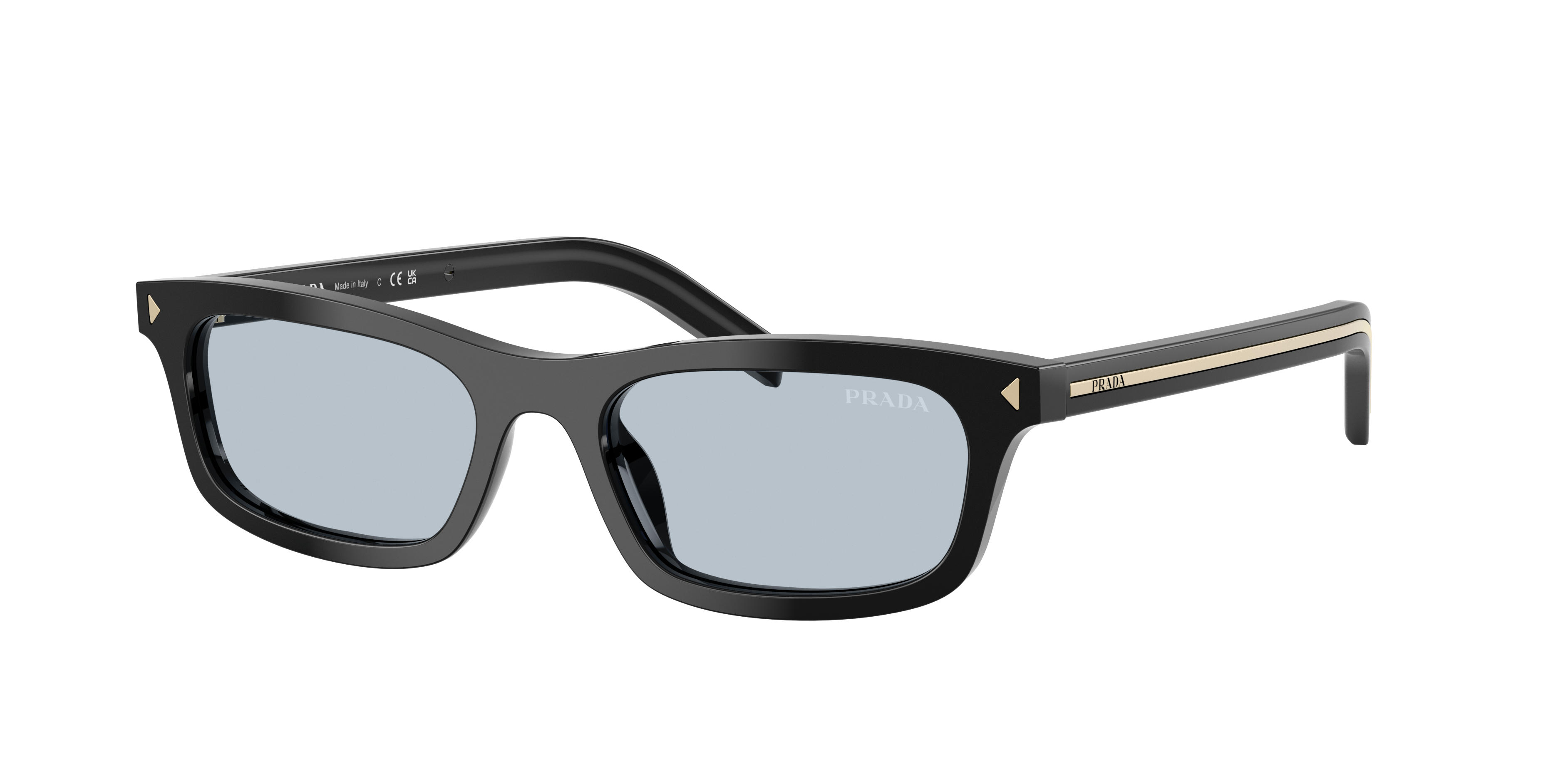 Prada Woman Sunglass PR D05S -  Frame color: Black, Lens color: Blue/Grey