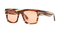 TOM FORD Fausto Tortoise Blonde - Men Luxury Sunglasses, Brown Lens