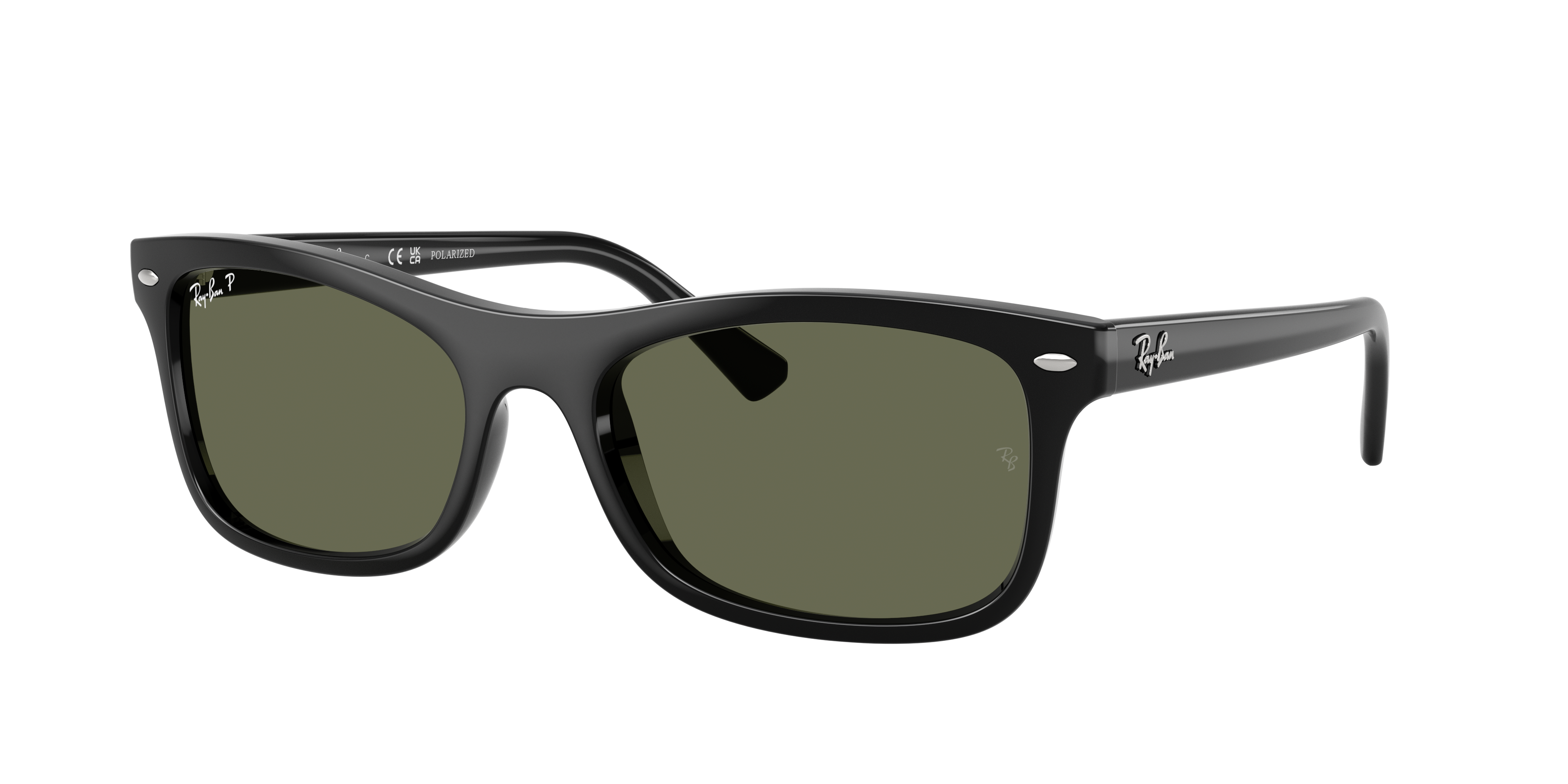 Ray-Ban Unisex Sunglass RB2226 -  Frame color: Black, Lens color: Green Polarized