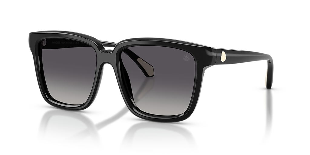 Moncler ME6026 CLASICO M (54 - 16) with Grey lenses and Black