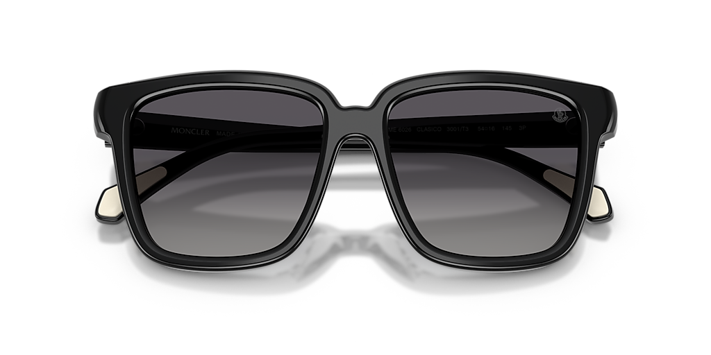 Moncler ME6026 Clasico M (54 - 16) with Grey lenses and Black