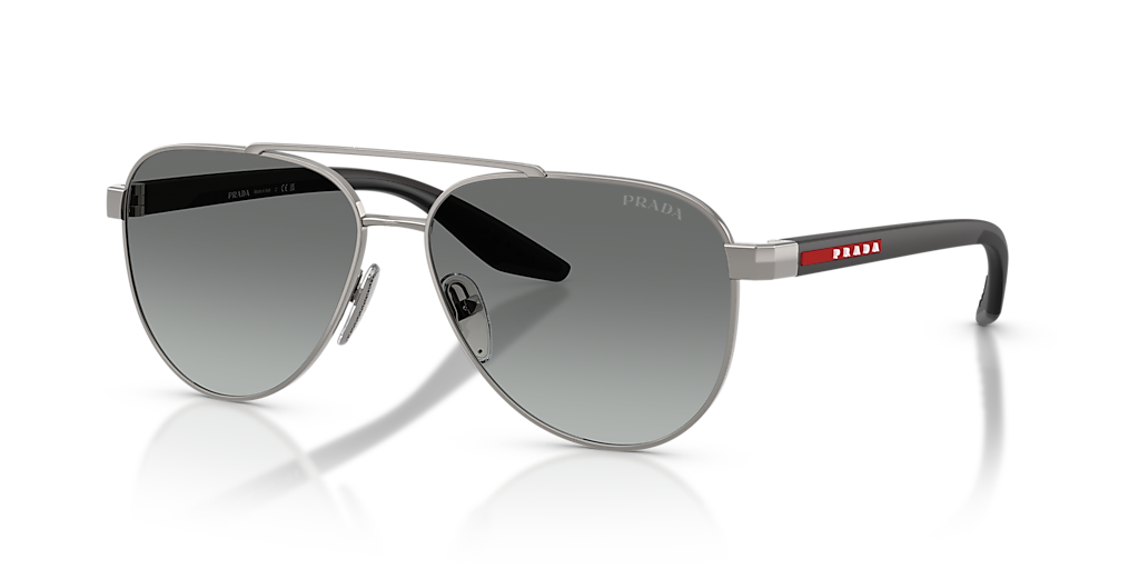Prada Linea Rossa PS A52S XL (58 - 14) with Grey lenses and Silver