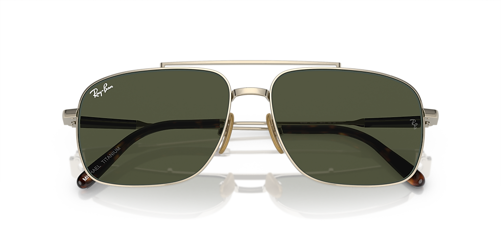 Ray-Ban RB8096 Michael Titanium XL (59 - 15) with Green lenses and