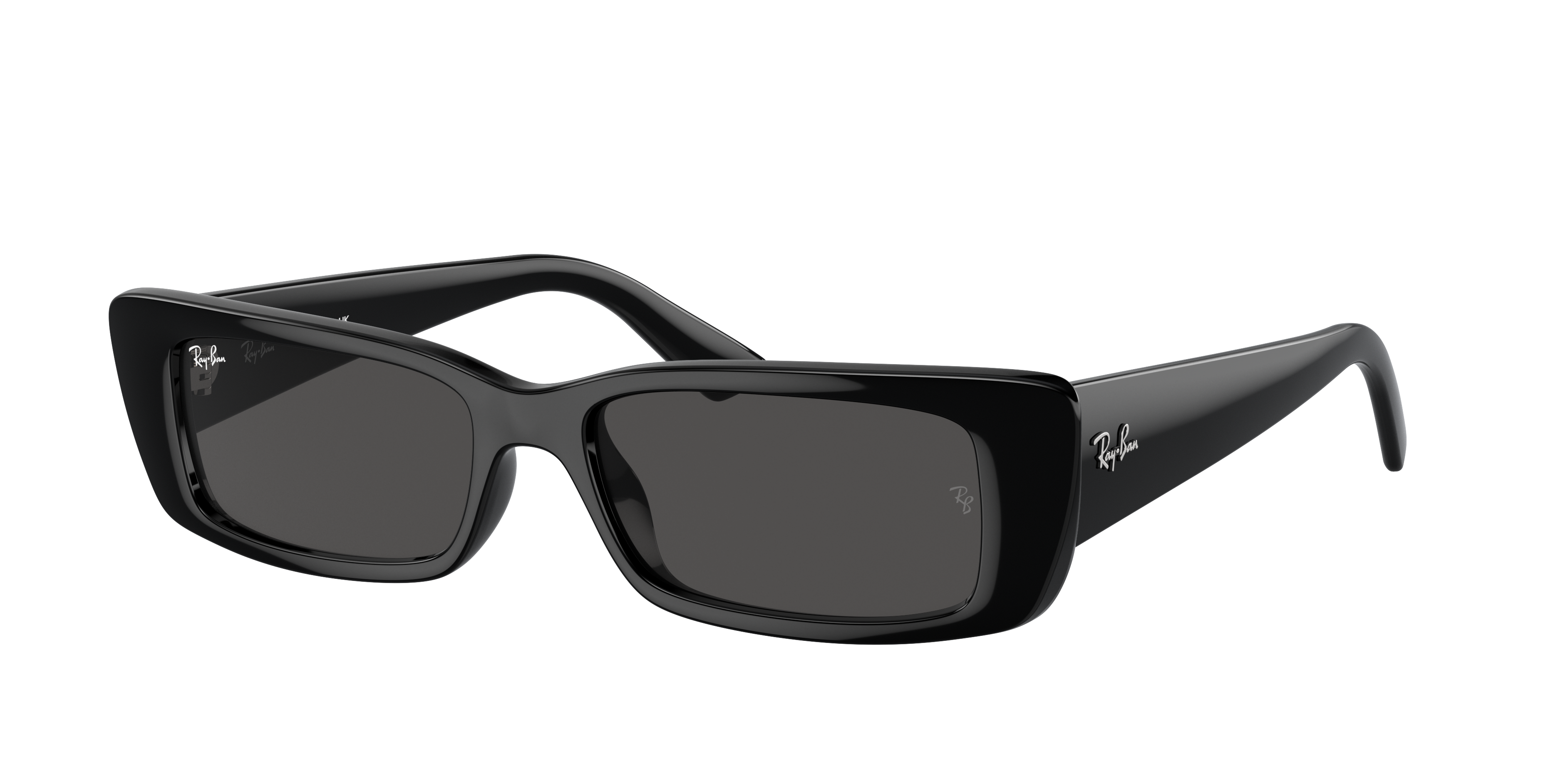 Ray Ban Teru Bio-based Sunglasses Black Frame Grey Lenses 54-17 In Dark Grey