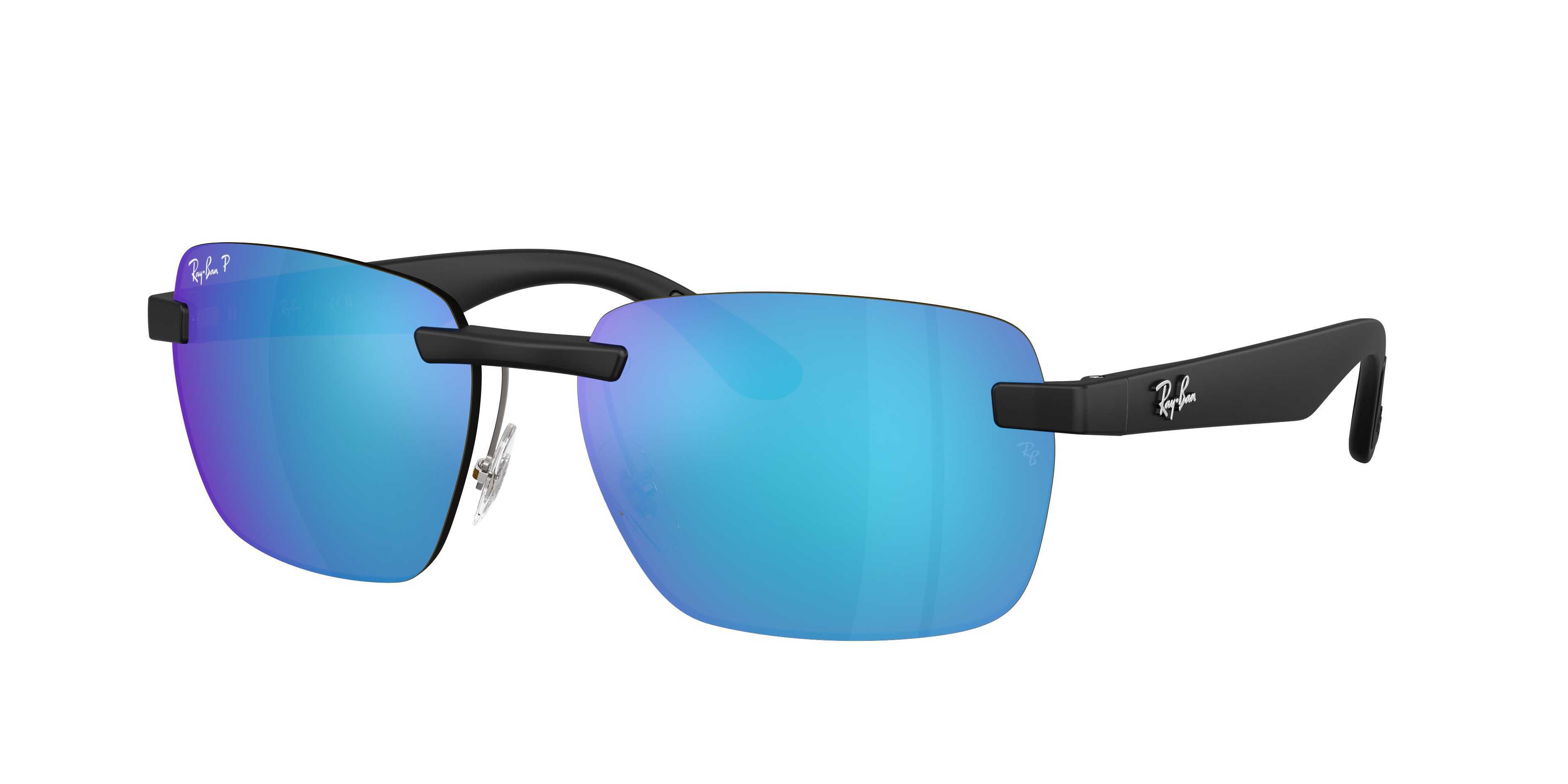 Ray-Ban Unisex Sunglass RB4470 Polarized+ Lenses -  Frame color: Sand Black, Lens color: Polarized Green