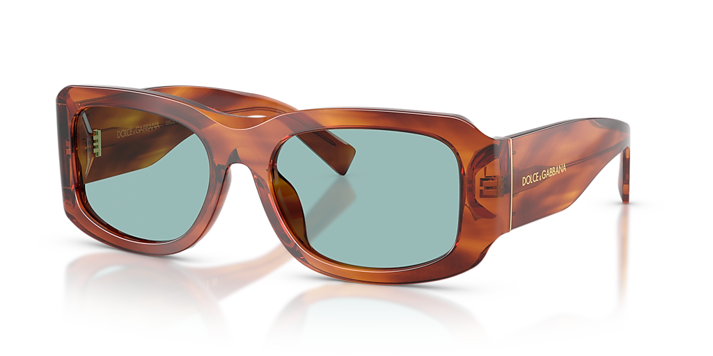 Dolce&Gabbana DG4503 XL (57 - 19) with Blue lenses and Brown frame