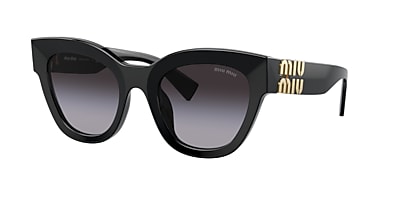 Miu Miu MU 01YS 51 Grau Verlaufstönung & Schwarz Sunglasses 