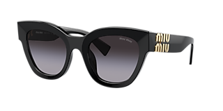 Miu Miu MU 56ZS L (56 - 17) with Grey lenses and Gold frame