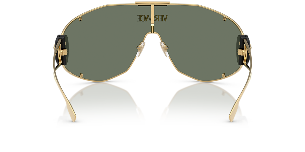 VERSACE VE2268 Gold - Men Luxury Sunglasses, Dark Green Lens