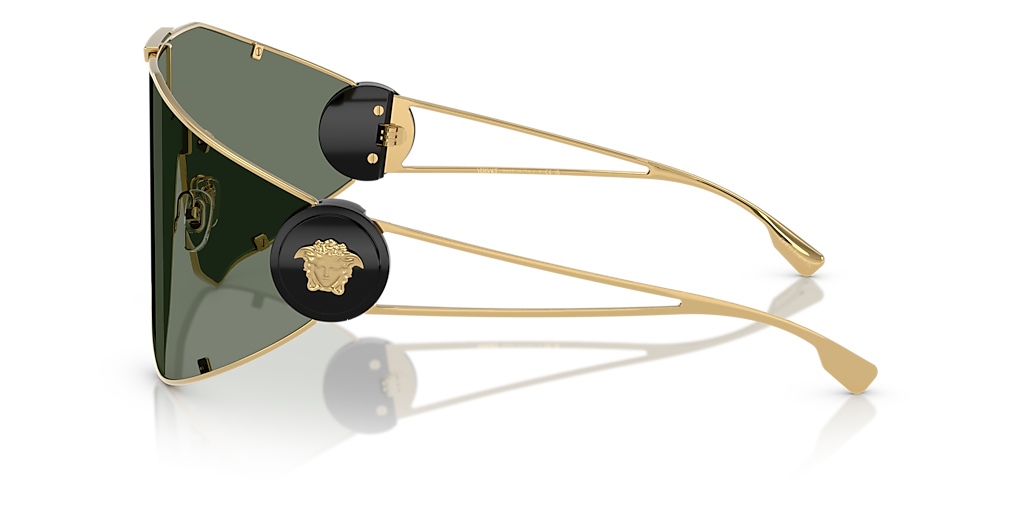 VERSACE VE2268 Gold - Men Luxury Sunglasses, Dark Green Lens