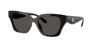 Coach Silver and Black Sunglasses. HC 7111 L1128 Model. NWOT Coach HC7111 L1128 L (57 - 15) with Grey lenses and Silver  main image 2