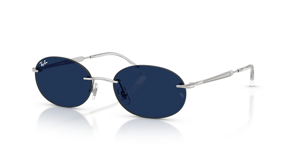 RAY-BAN RB3767 Transitions Color Touch Lenses Silver - Unisex Sunglasses, Sapphire Lens