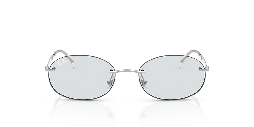 RAY-BAN RB3767 Transitions Color Touch Lenses Silver - Unisex Sunglasses, Sapphire Lens