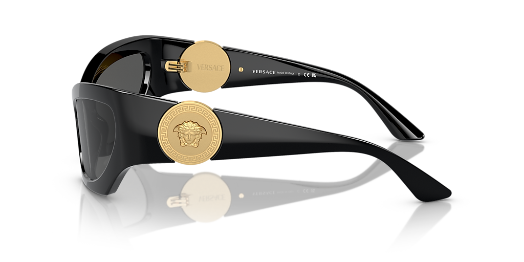 【送料&関税込】Versace 0ve4450 Sunglasses Versace VE4450 M (60 - 16) with Grey lenses and Black frame