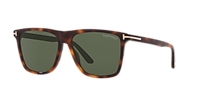 TOM FORD Fletcher Black Shiny - Men Luxury Sunglasses, Grey Lens